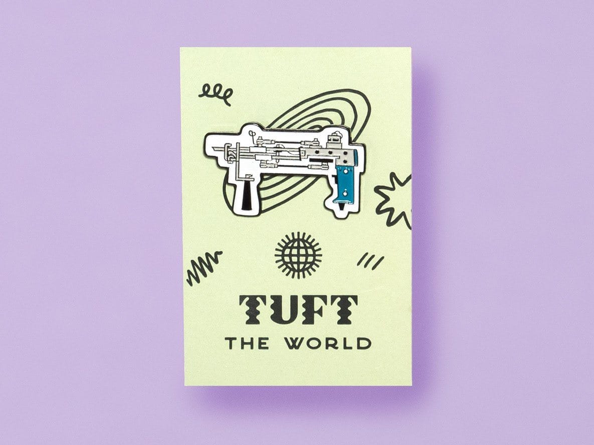 Tuff Pin Tufting Machine Enamel Pin - Tuft the World